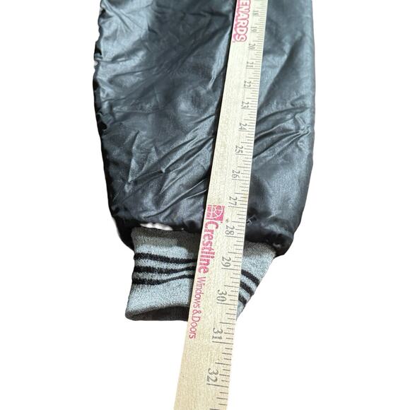 VTG King Louie Pro Fit Men M 40 - 42 Nylon Snap Up Black Gray Jacket USA Made - Picture 7 of 8